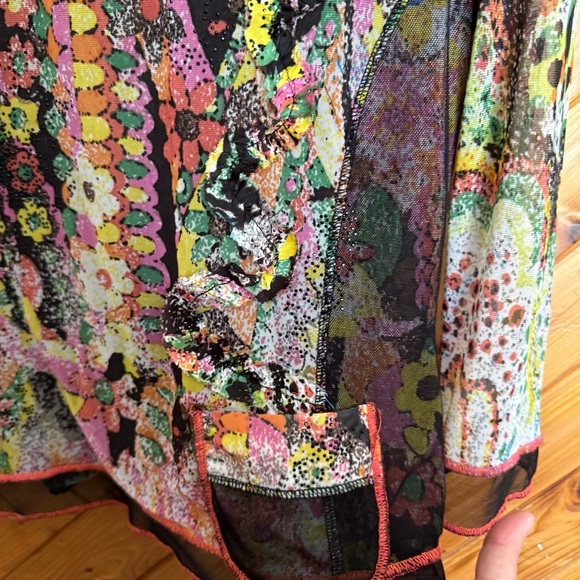 Alberto Makali Colorful Artistic Blouse Size Medium - Picture 2 of 6